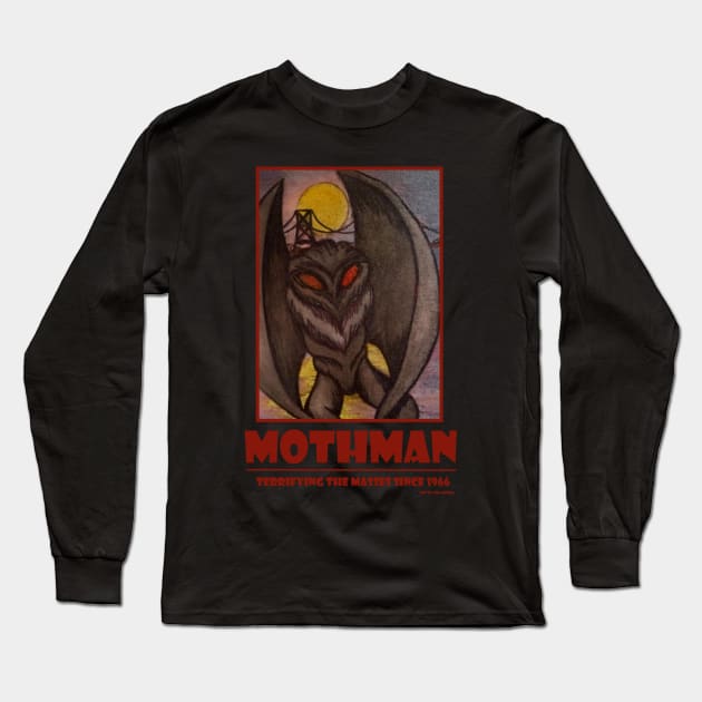 Mothman Long Sleeve T-Shirt by LeiaPowellGlass